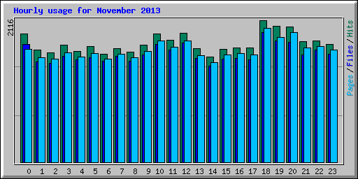 Hourly usage for November 2013