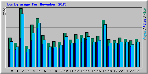 Hourly usage for November 2015